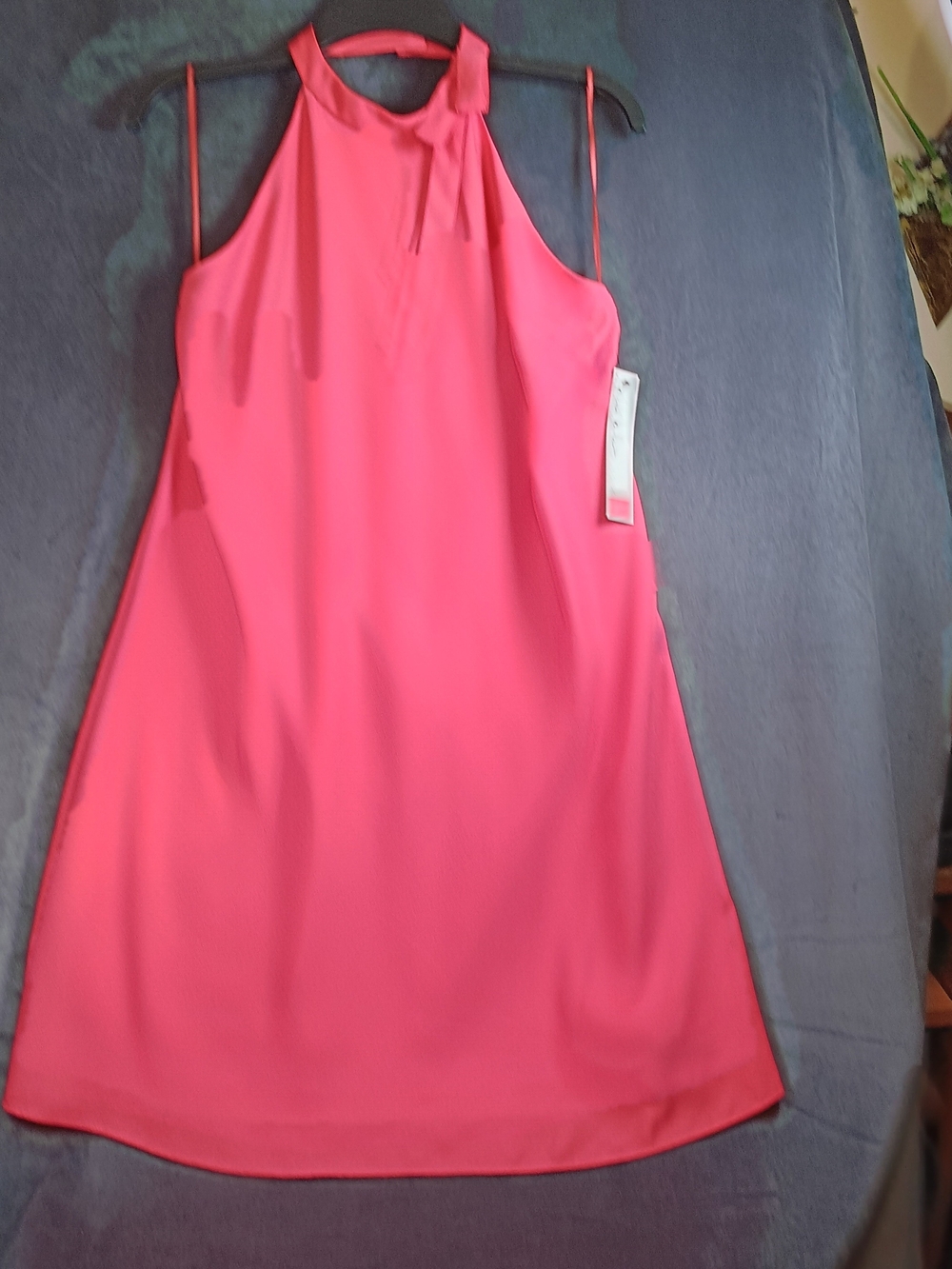 Nicole Miller Halter Tie Dress in Coral  NEW